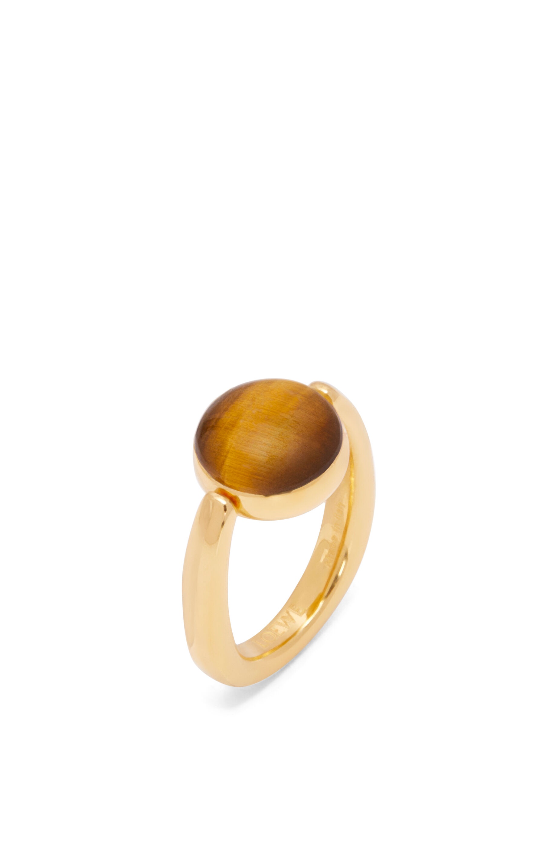 Anagram Pebble ring in sterling silver and tiger eye - 2