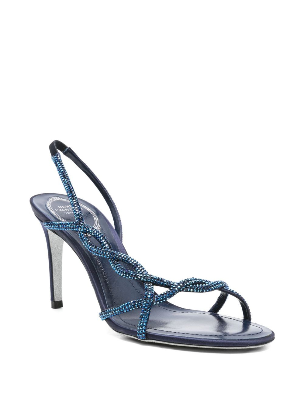80mm Braid crystal-embellished slingback sandals - 2