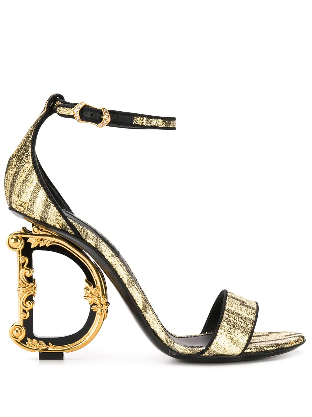 baroque D&G heeled sandals - 1