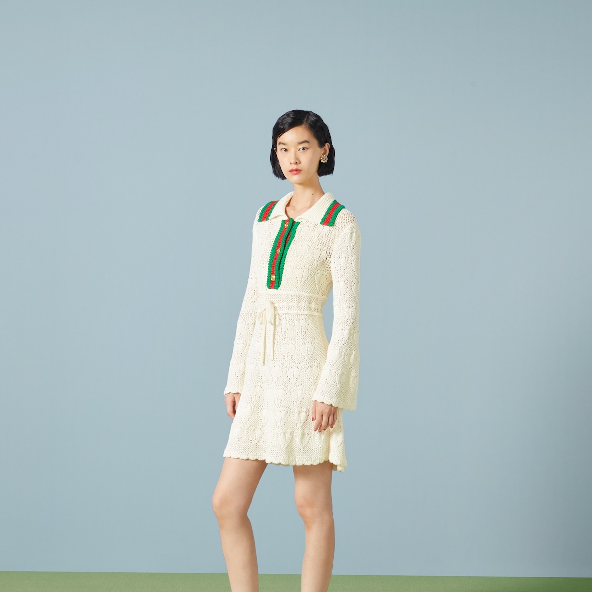 Crochet cotton dress with Web - 5