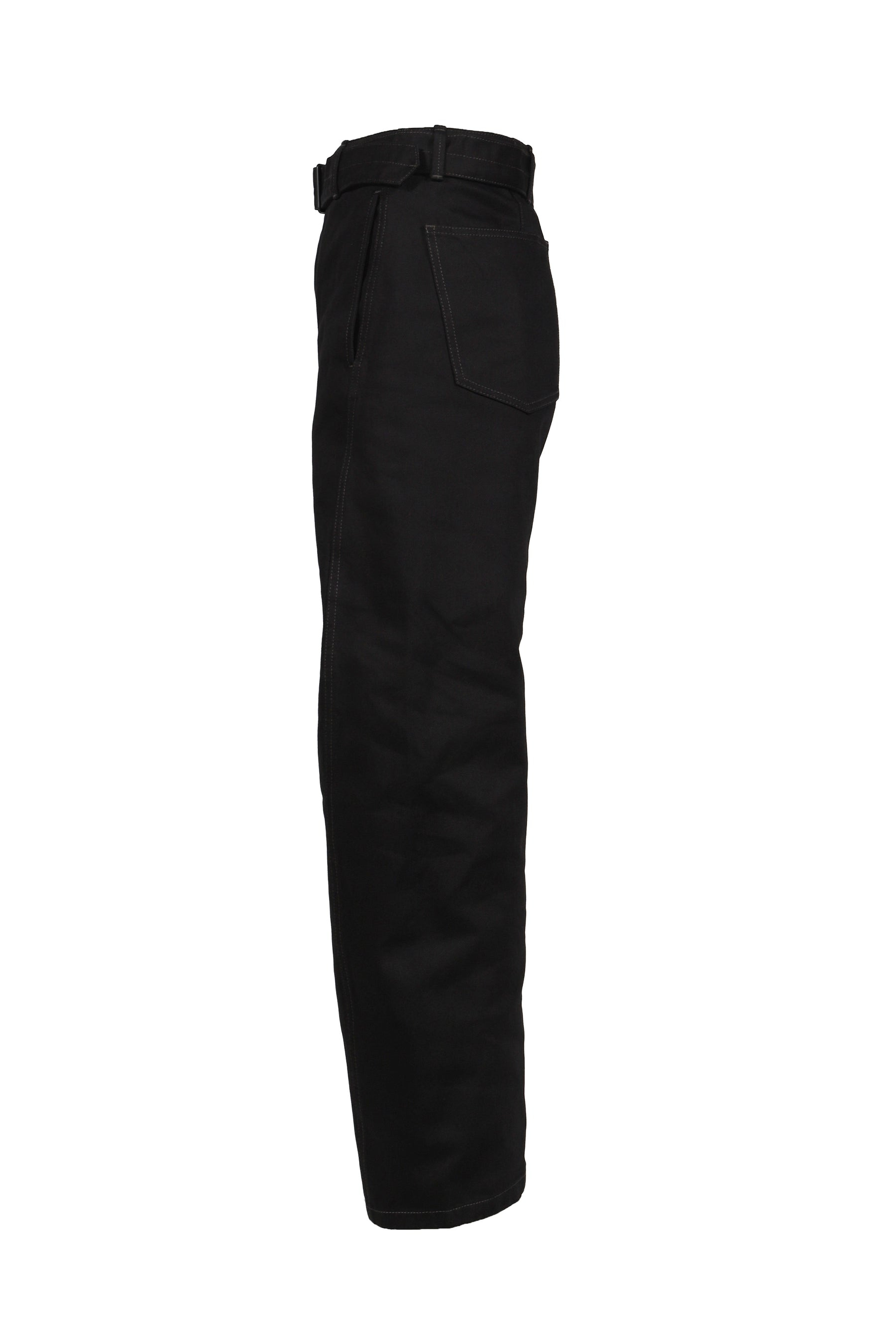 TWISTED BELTED PANTS / BLACK - 3