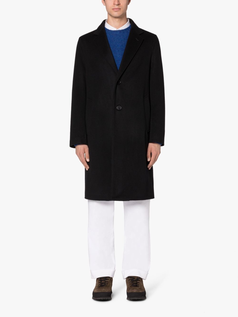 NEW STANLEY BLACK WOOL & CASHMERE COAT - 2