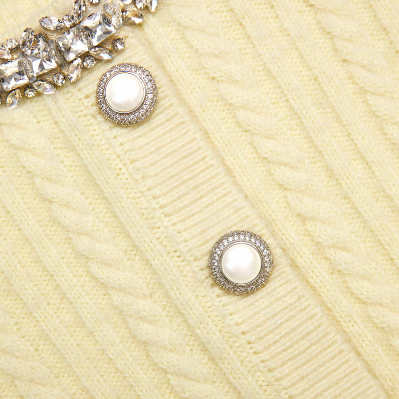 Yellow Alpaca Cardigan 5