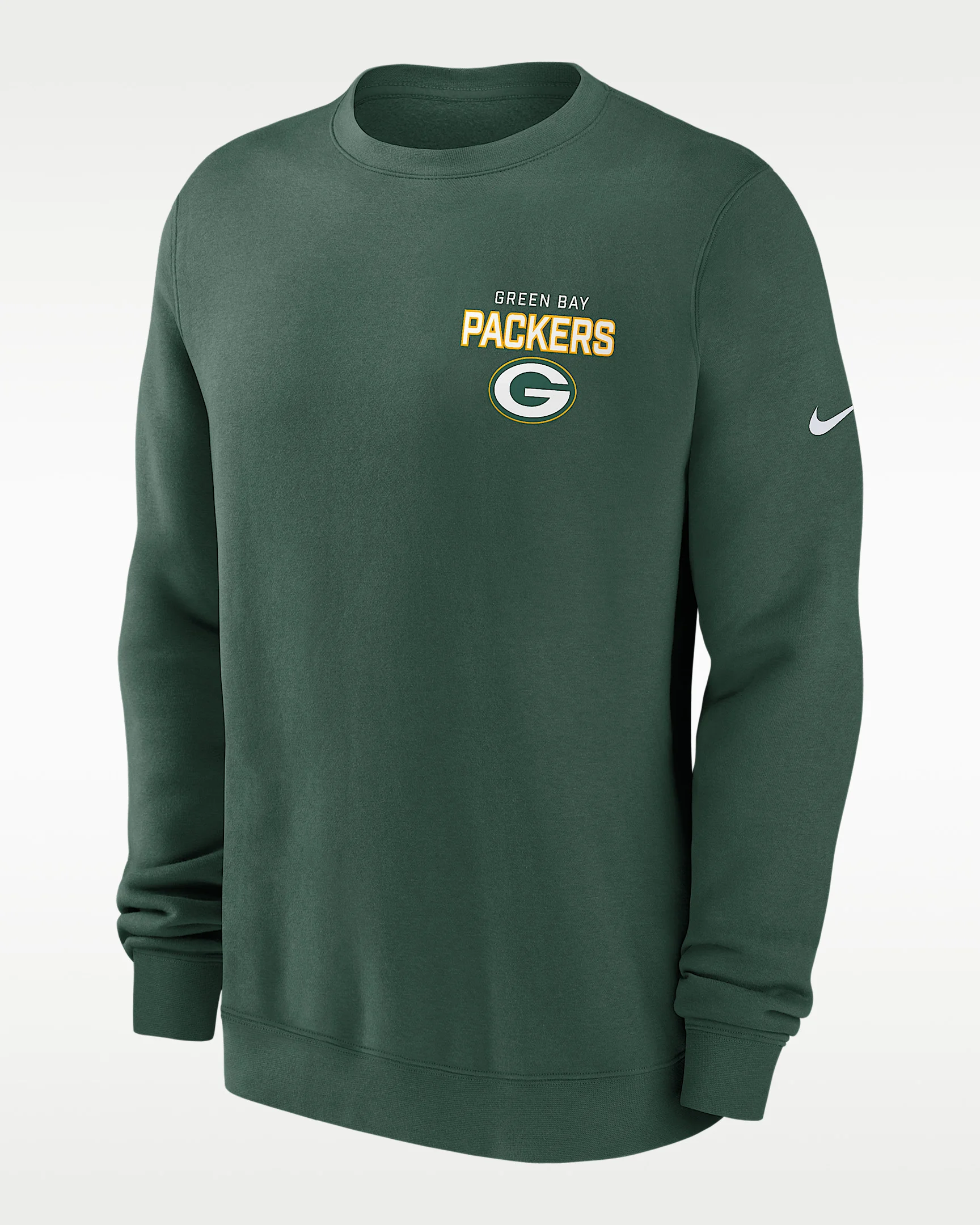 Green Bay Packers Draw Block Club Men's Nike NFL Pullover Crew - 1
