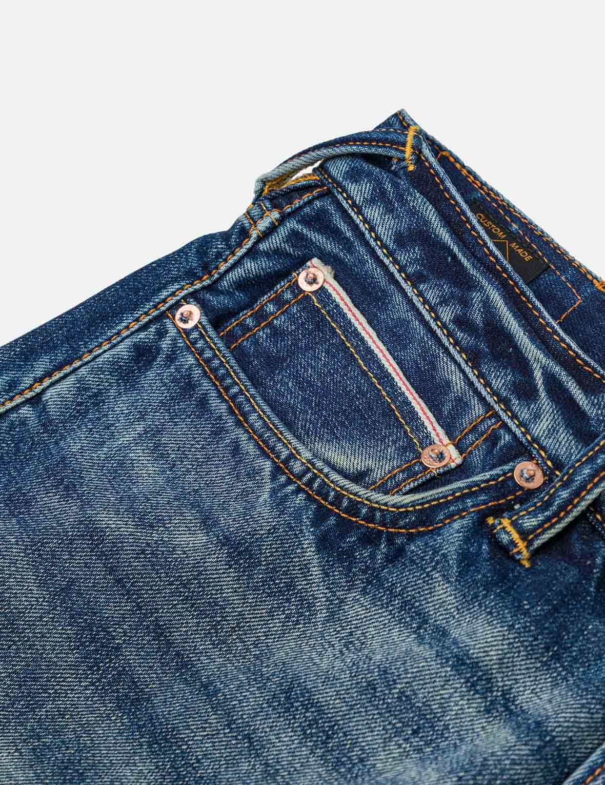 Seagull Embroidery and "EVISU SINCE 1991" Print Patch Carrot Fit Jeans #2017 - 9