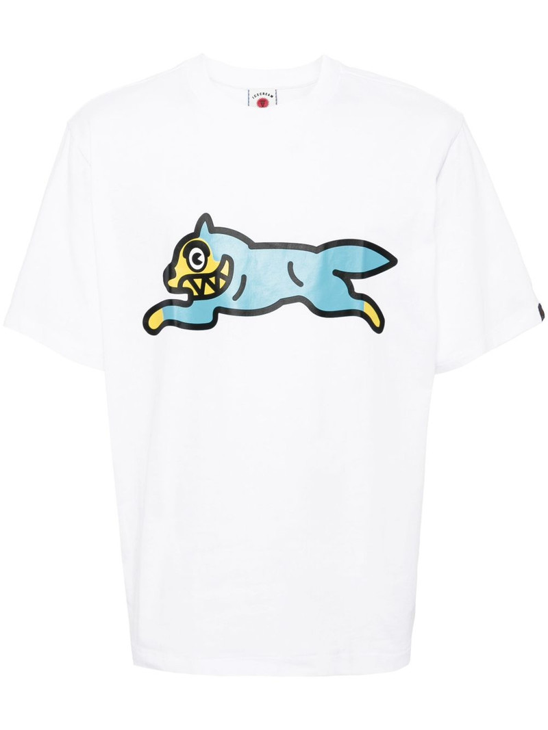 running dog-print cotton T-shirt 1