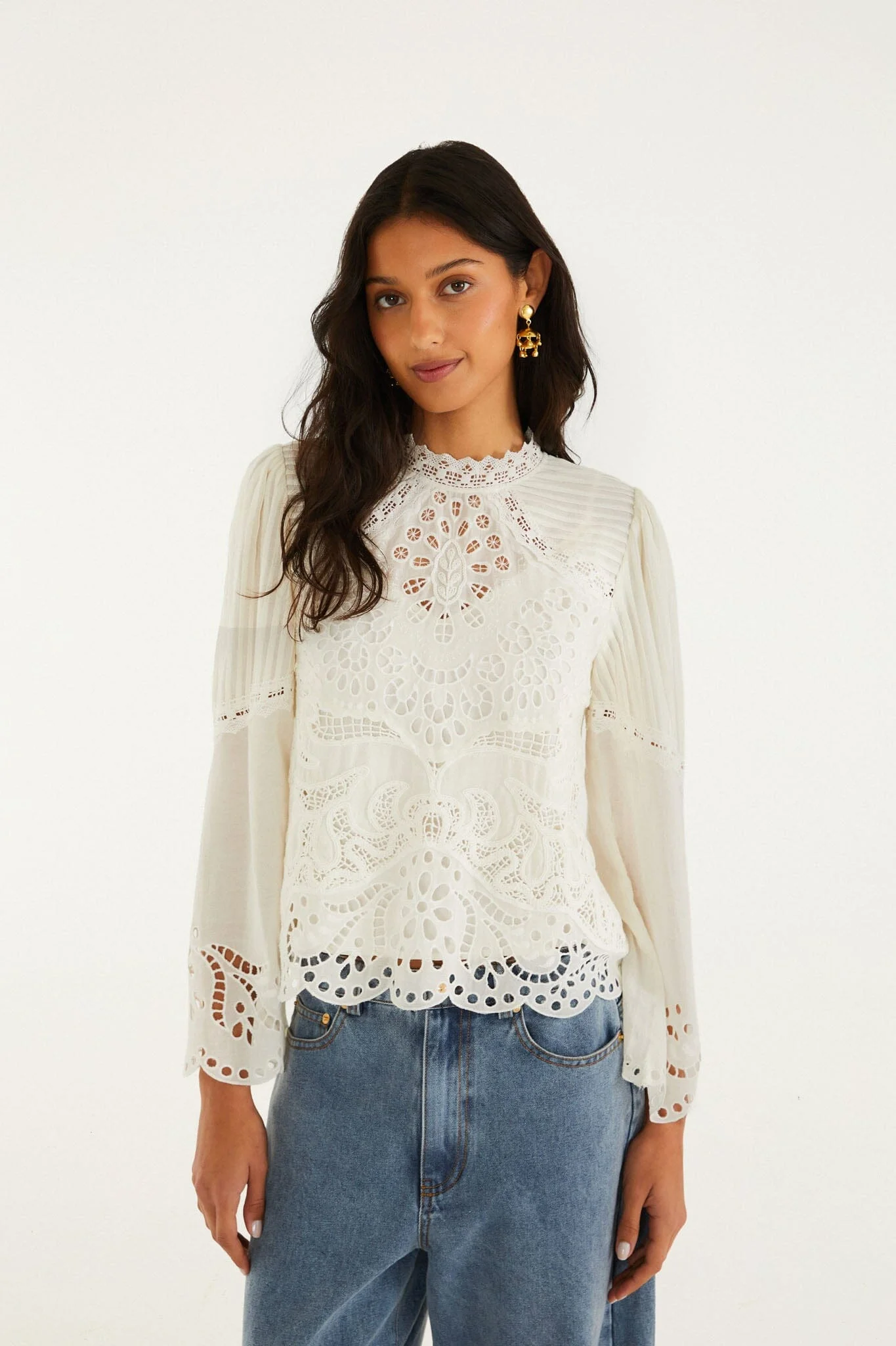 Off-White Richelieu Long Sleeve Blouse - 1