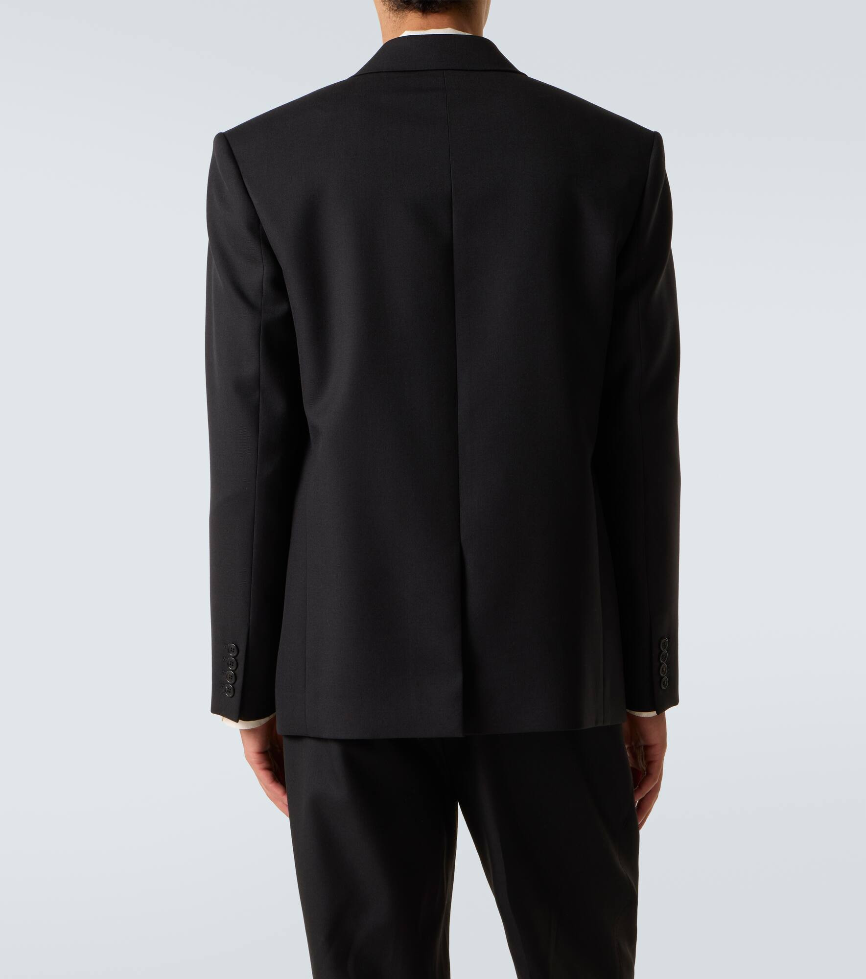 Wool gabardine blazer - 4