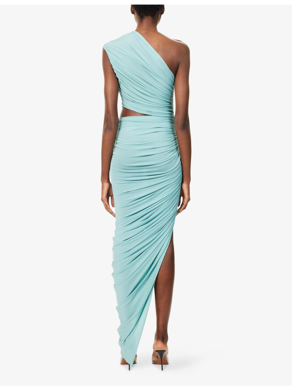 Cut-Out Draped Stretch-Woven Maxi Dress - 4