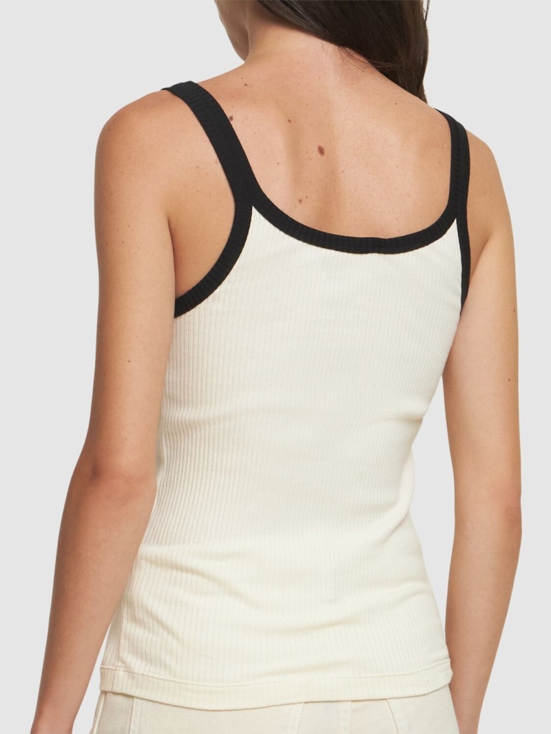 Ribbed jersey tank top - 3