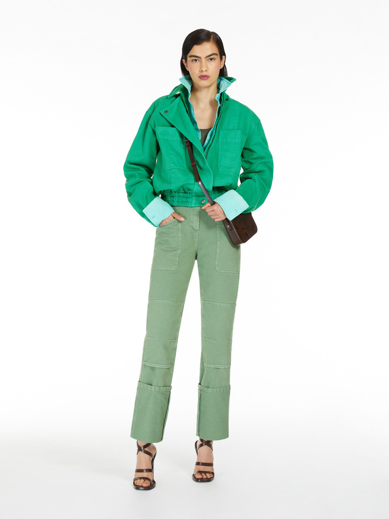 Max Mara FACELLA Cotton drill slim-fit trousers outlook