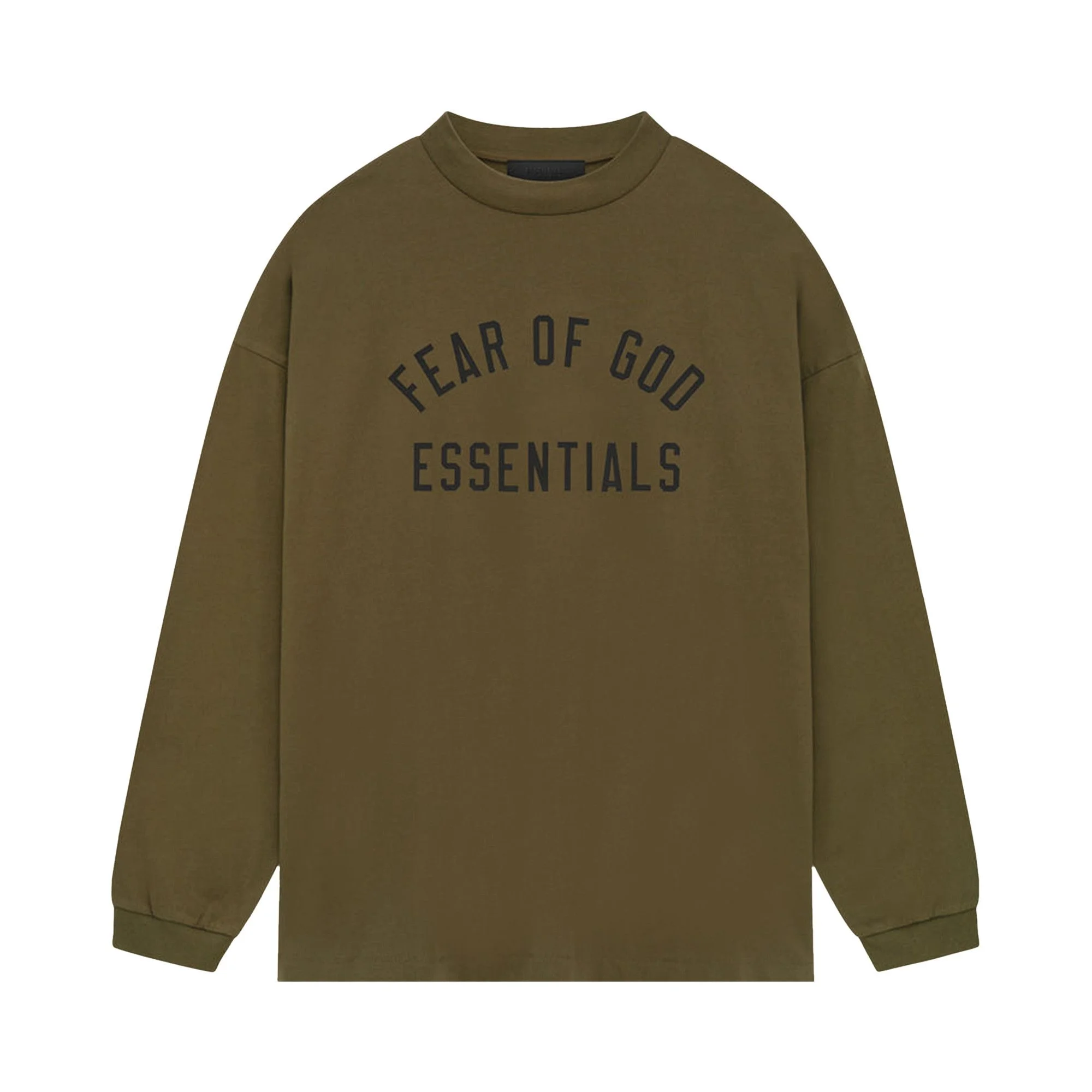Fear of God Essentials Jersey Long-Sleeve Tee 'Olive' - 1