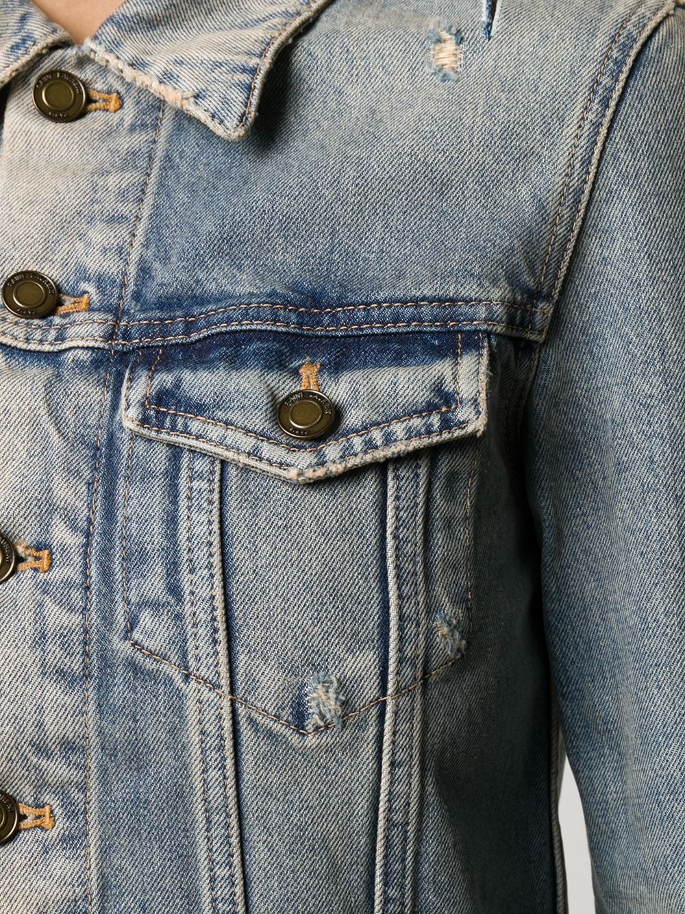 stonewashed denim jacket - 5