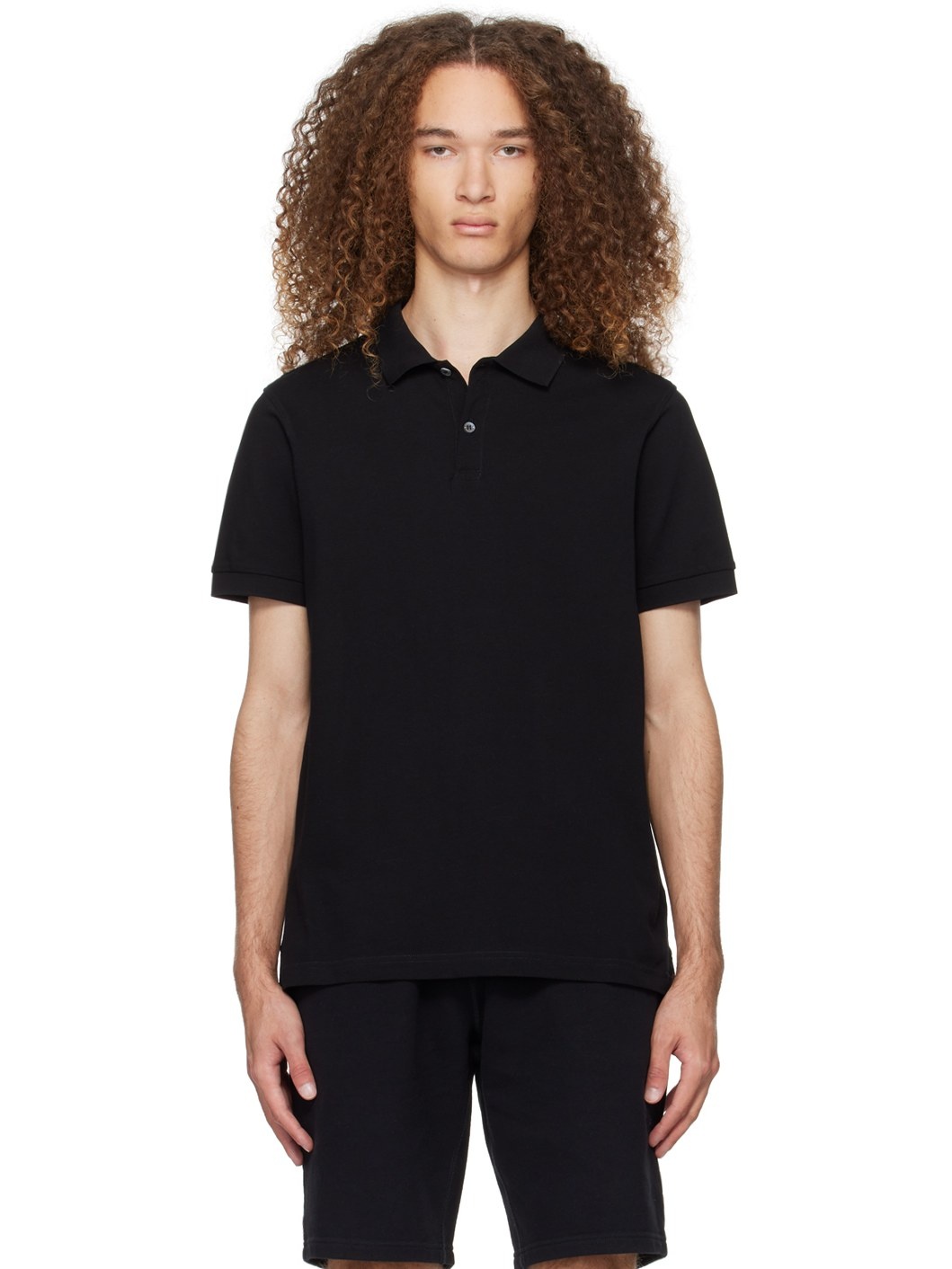 Black Two-Button Polo - 1