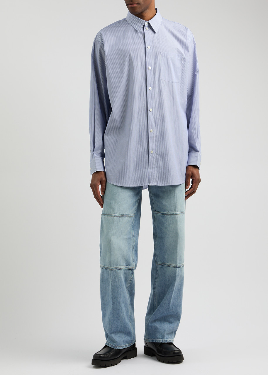 Striped cotton-poplin shirt - 4