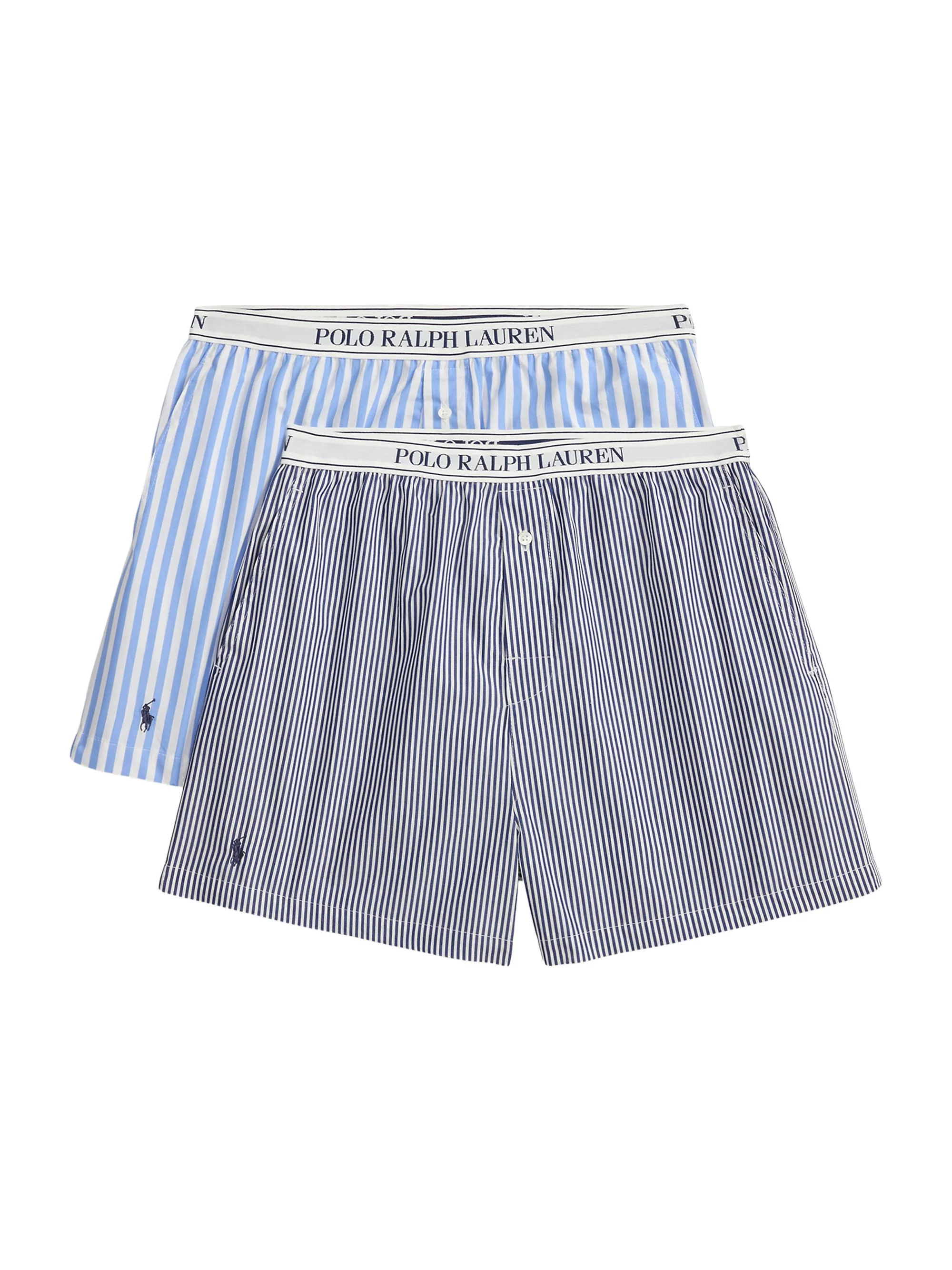 Women's Shirting Stripes 2-Pack Striped Boxer Shorts - Hydrangea Beacon Blue - 1