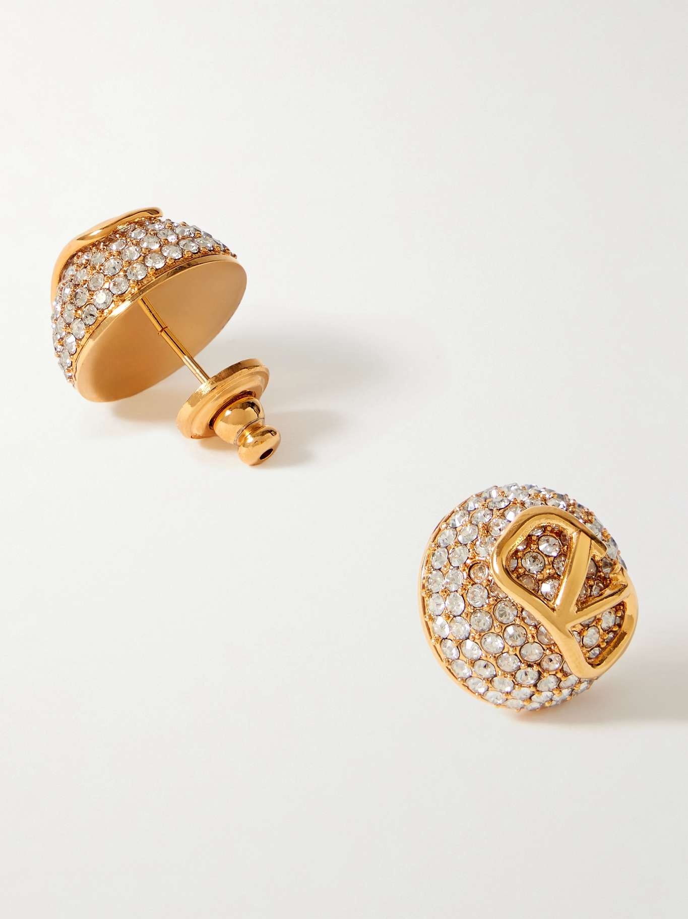VLOGO gold-tone crystal earrings - 3