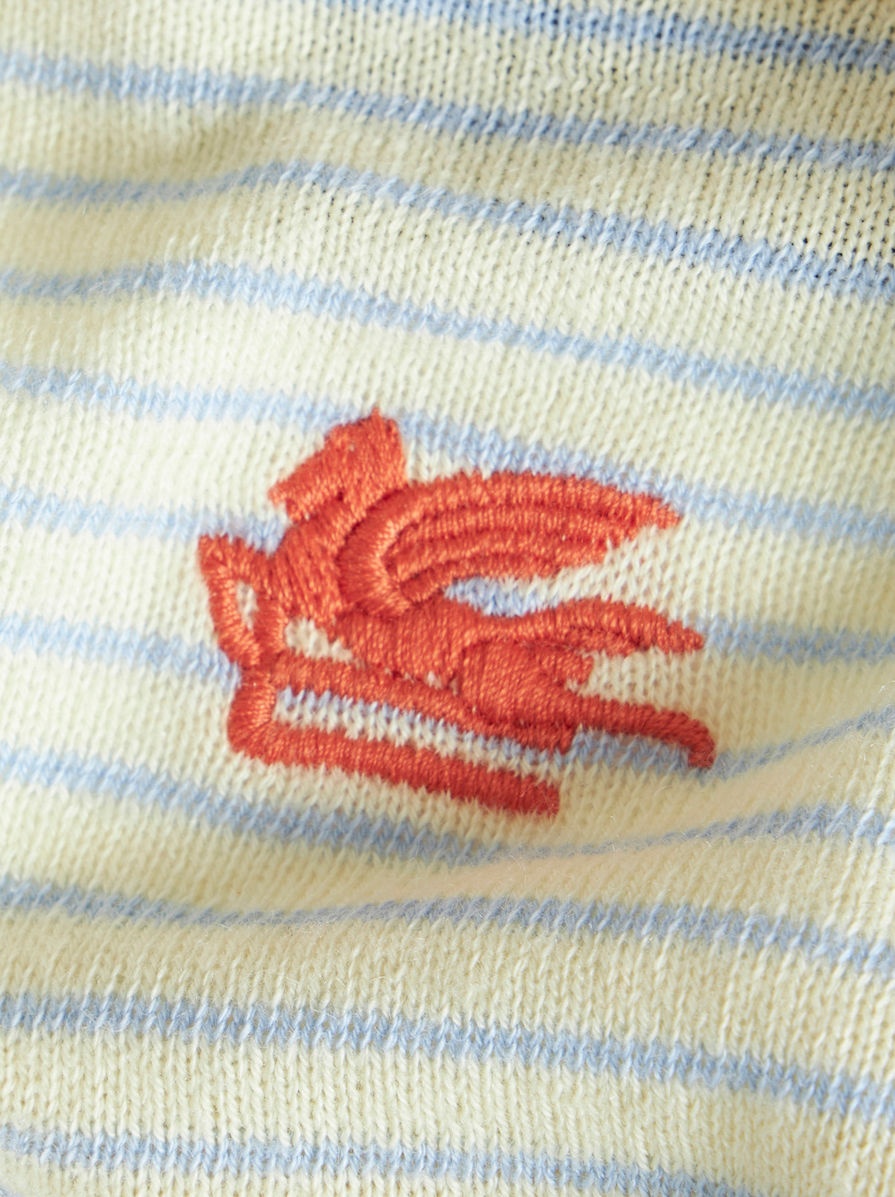 STRIPED COTTON AND CASHMERE SWEATER - 6