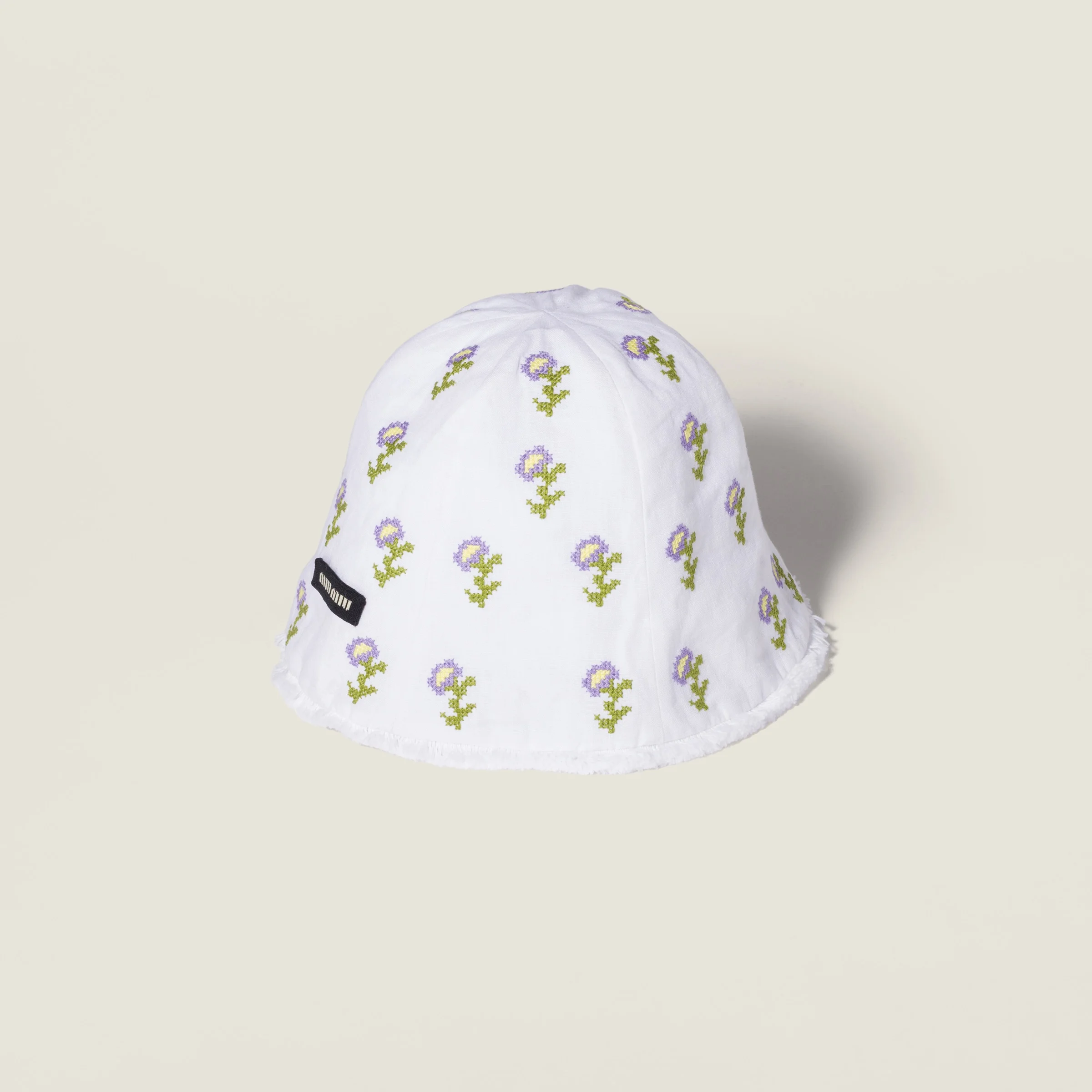 Embroidered beanie cap - 1