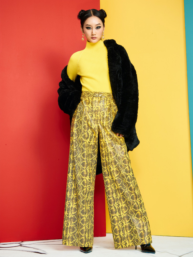 ERIC VEGAN LEATHER SNAKE PRINT PANT 7