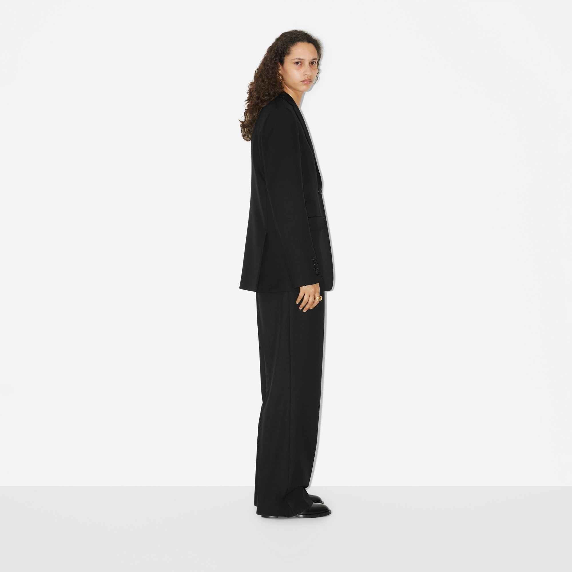 Wool Wide-leg Trousers - 3