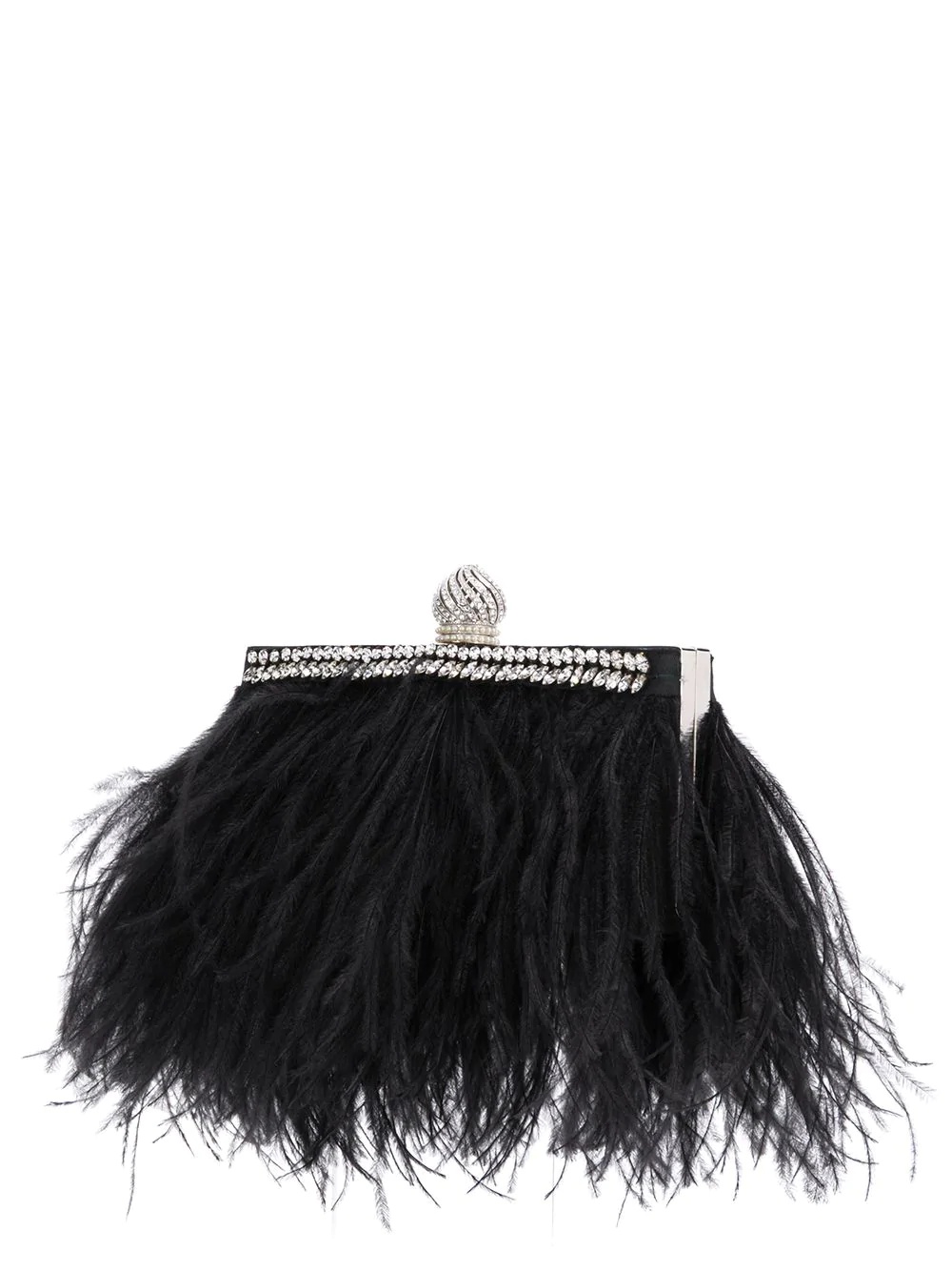 Celeste feather-trimmed clutch - 3