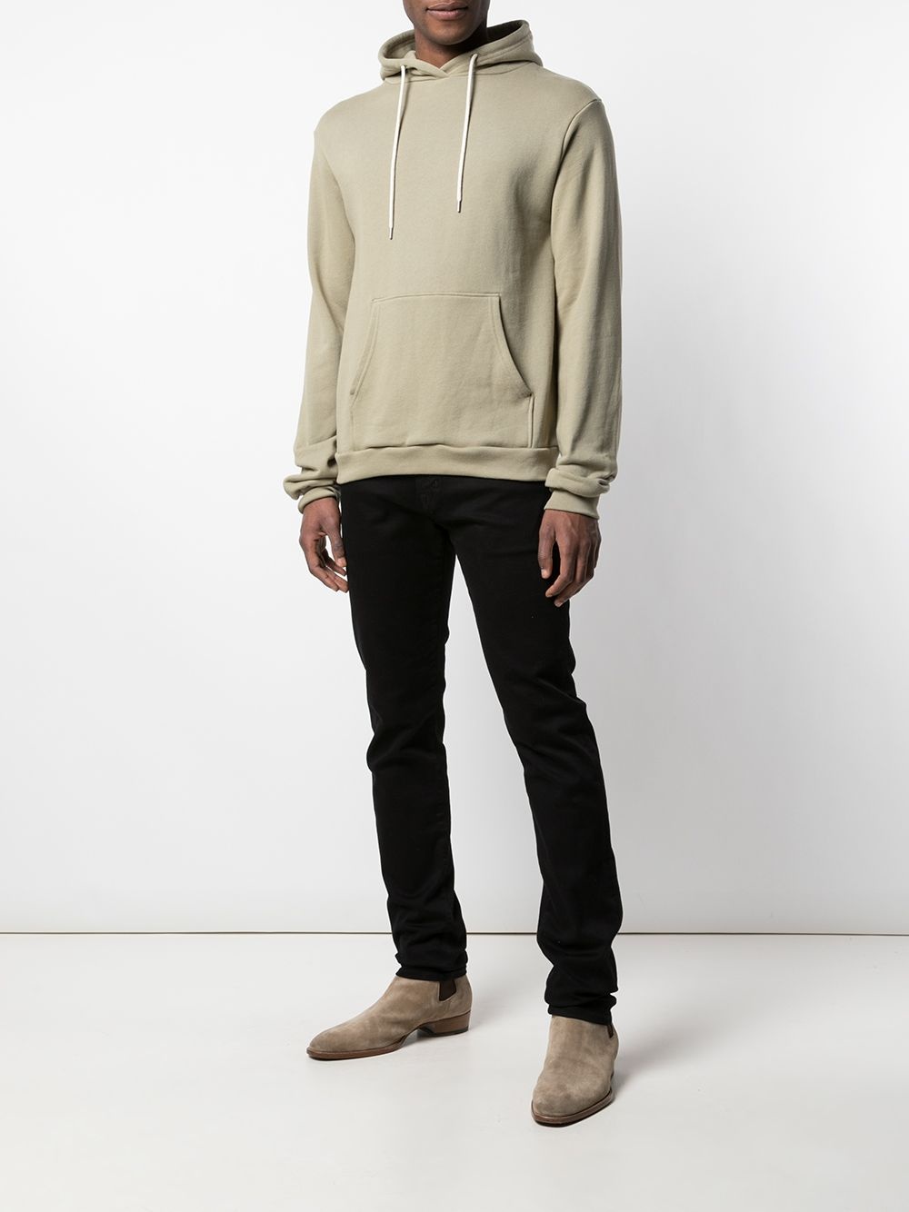 salt-wash cotton hoodie - 2