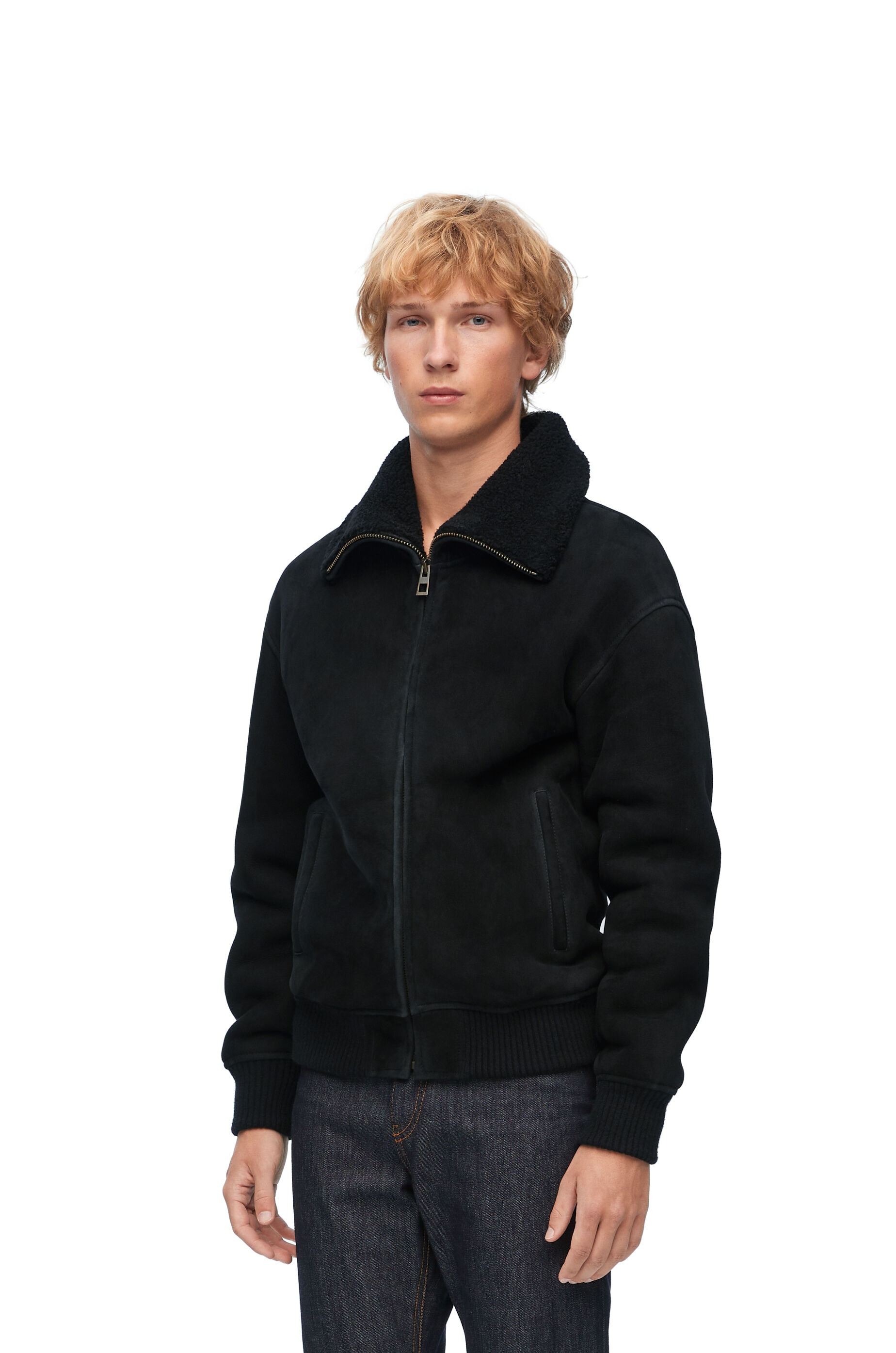 Bomber jacket in shearling - 3