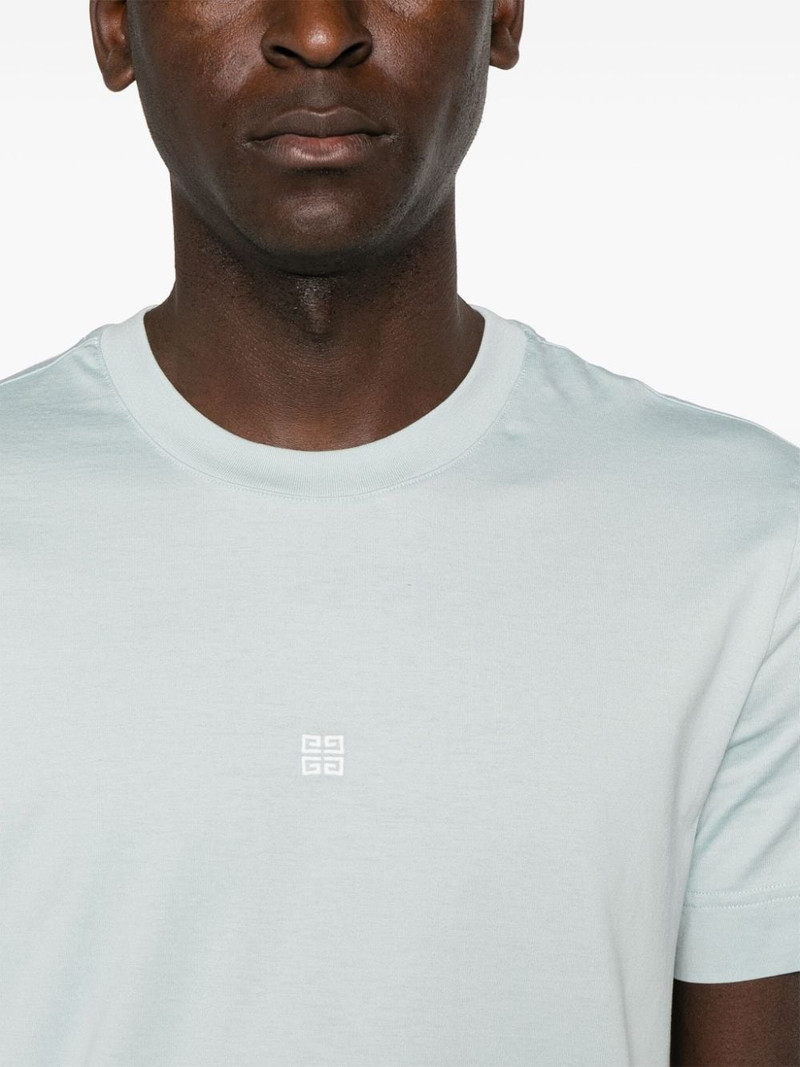 4G-embroidered cotton T-shirt 5