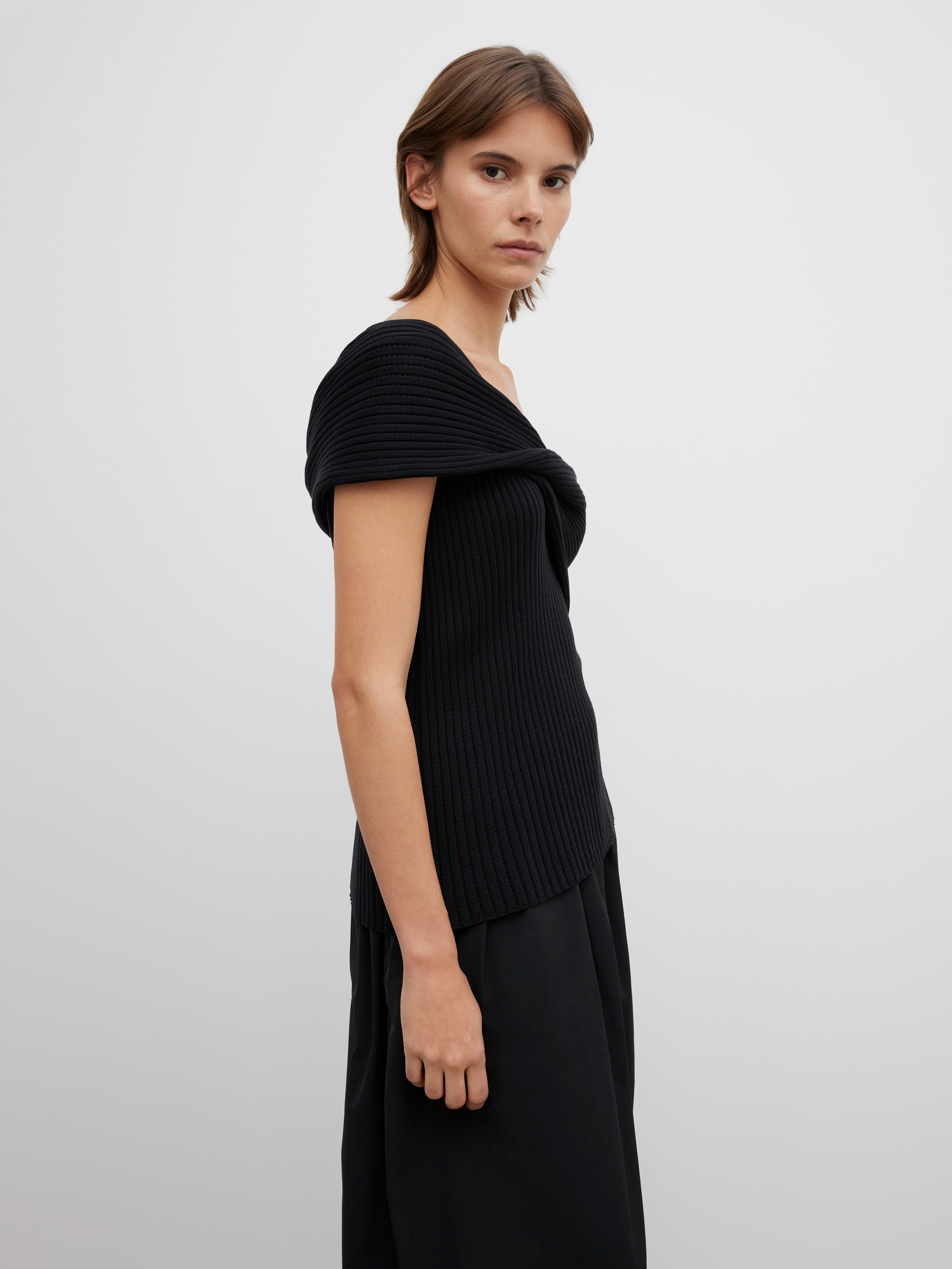 Draped knit top - 6