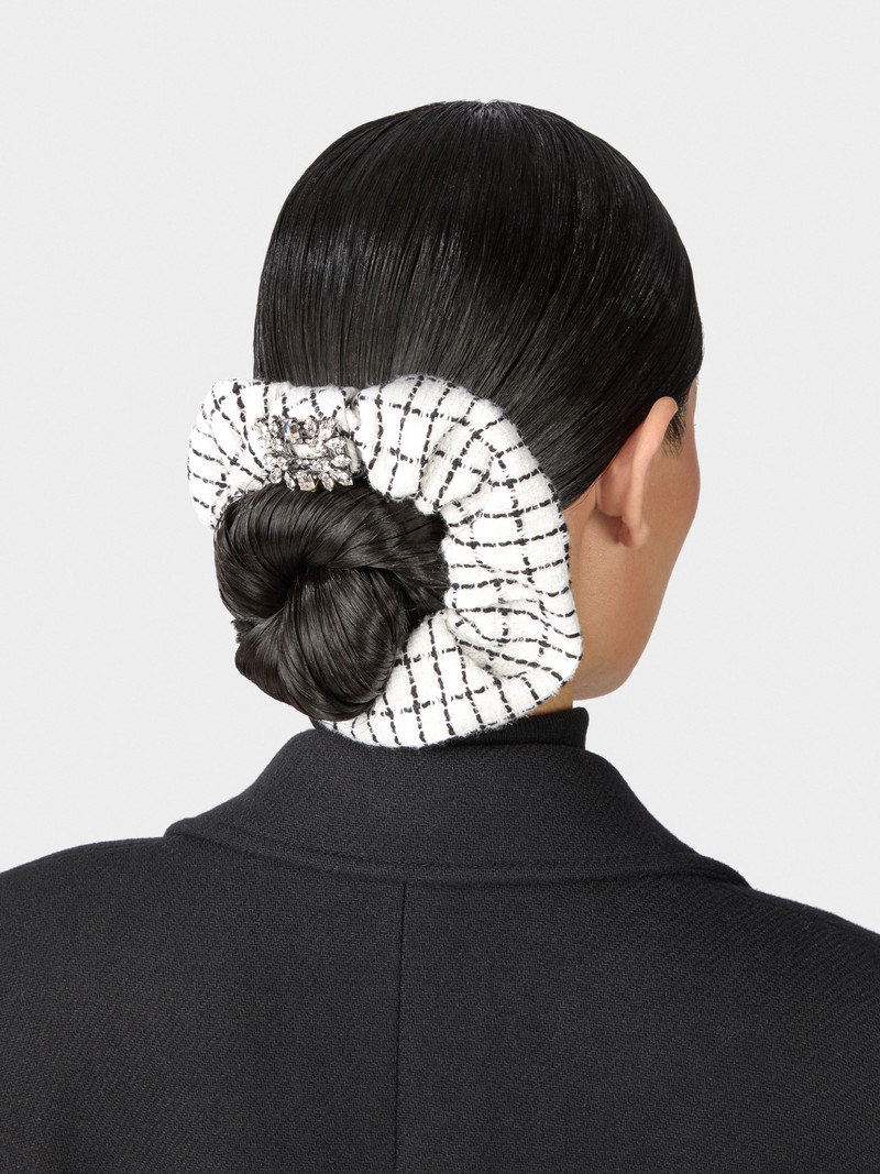 Roger Vivier Broche Vivier Scrunchie in tweed outlook