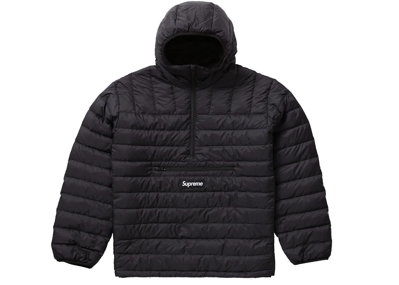 Supreme Micro Down Half Zip Hooded Pullover (FW21) Black - 1