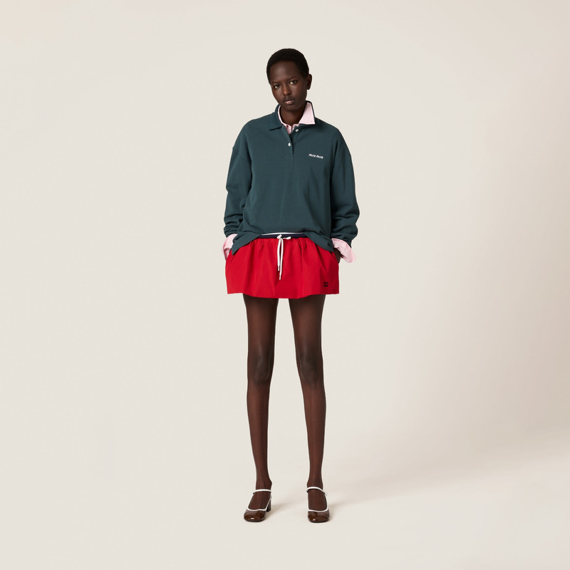 Miu Miu Cotton piqué polo shirt outlook