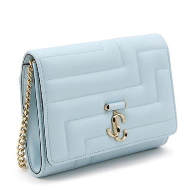 JIMMY CHOO light blue leather avenue crossbody bag outlook