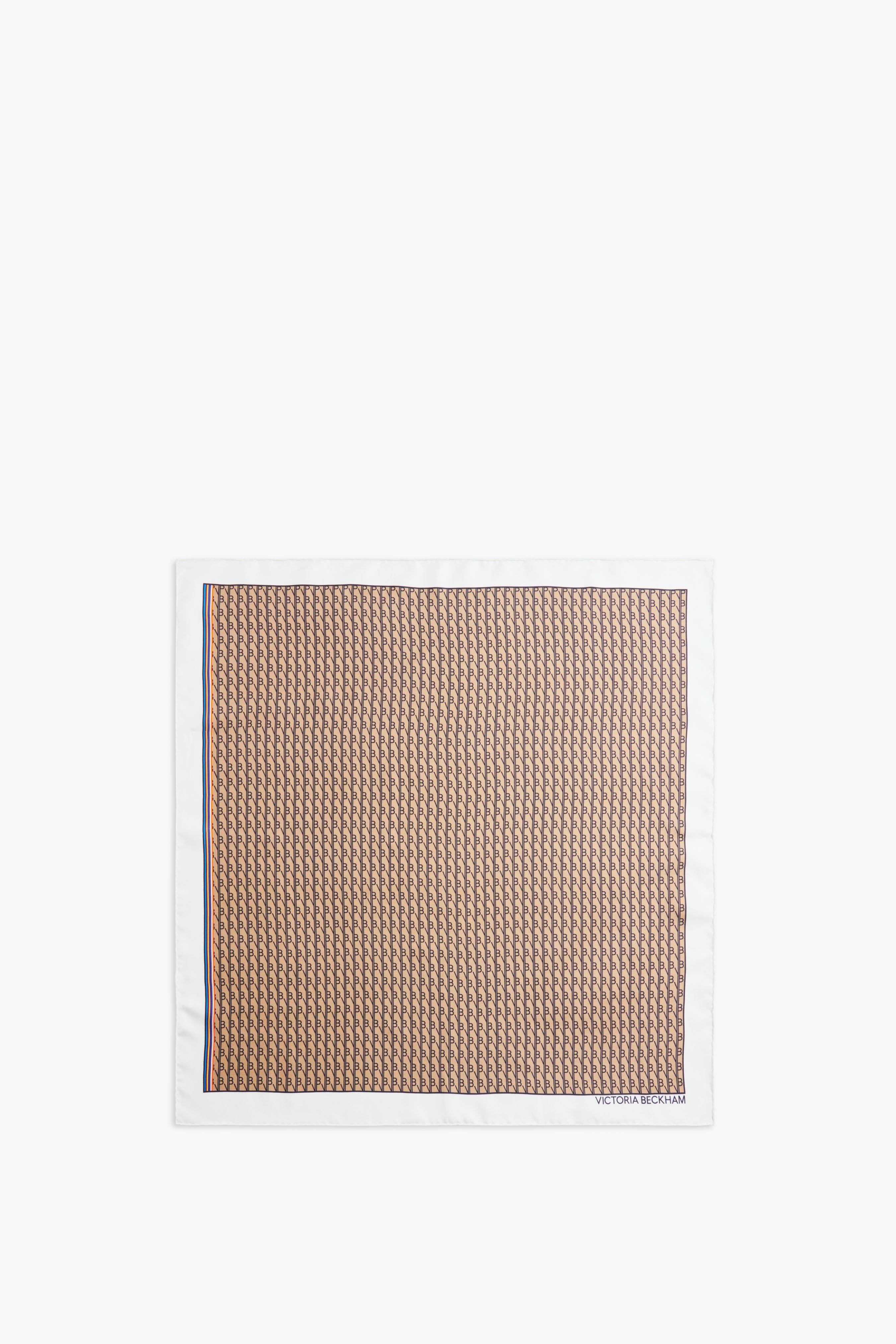 Silk Foulard in Camel Monogram - 5