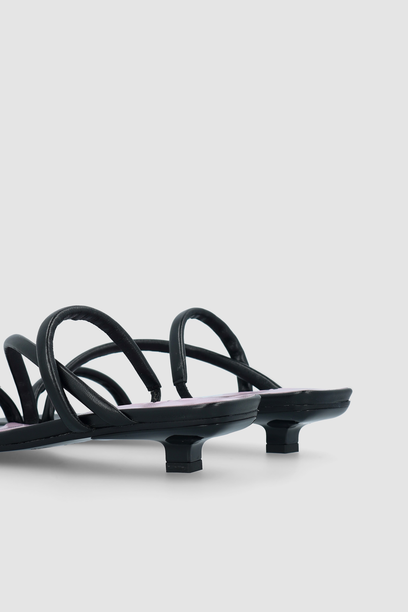 Morena Black Nappa Leather Mule - 4