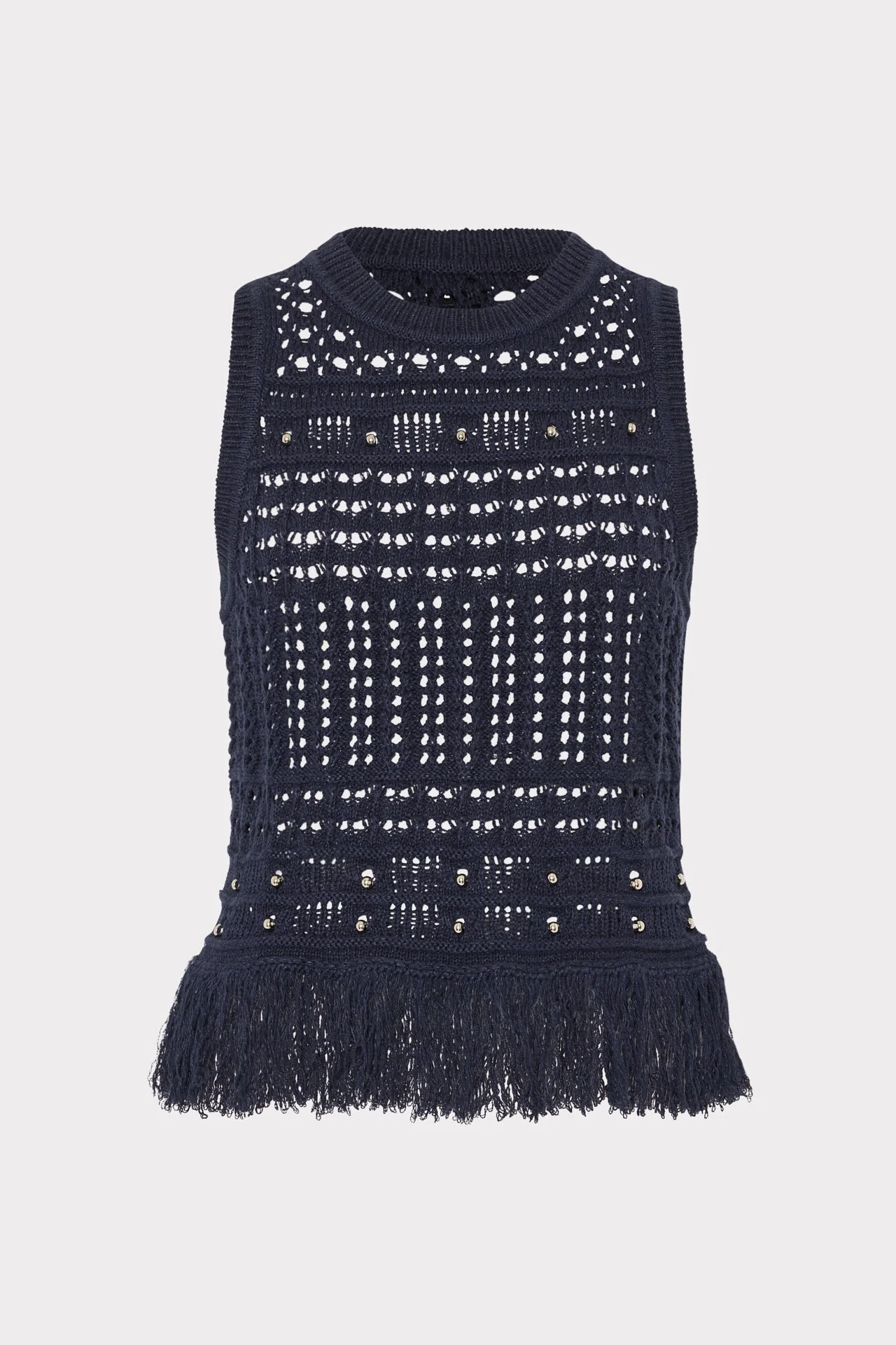 Beaded Fringe Shell Top - 1