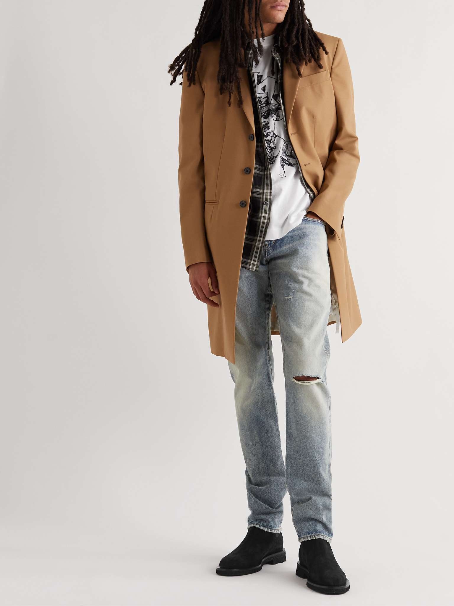 Logo-Print Suede Chelsea Boots - 2