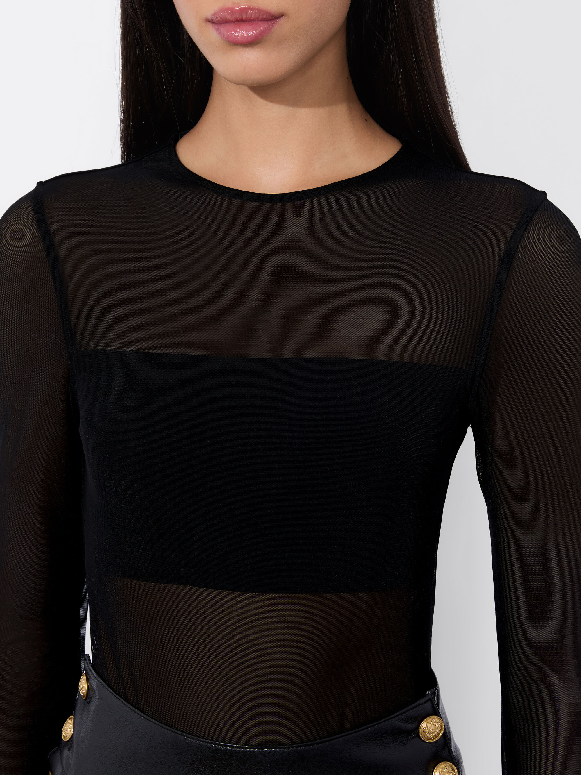 BANDEAU LONG SLEEVE BODYSUIT - 5
