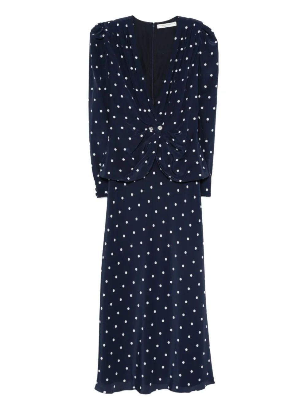 polka dot-print midi dress - 1