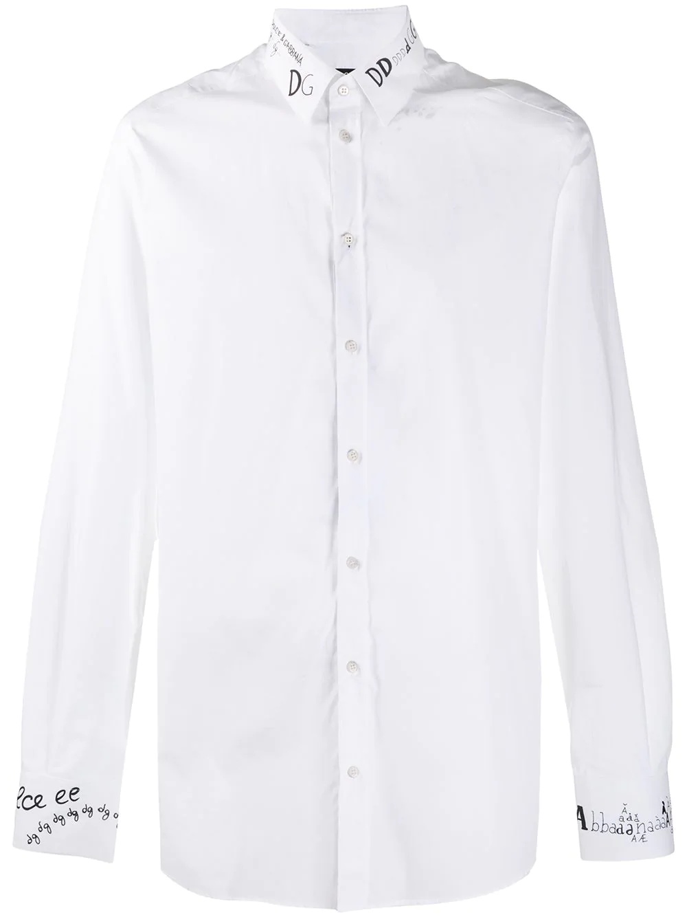 logo detail button-up shirt - 1