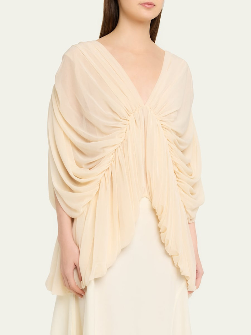 Lenore Draped Deep V-Neck Top 4