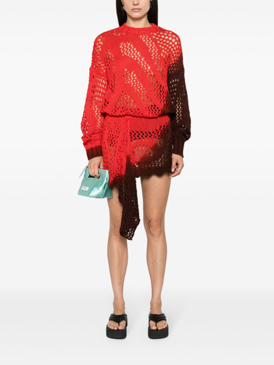 THE ATTICO Red Crochet Dyed Sweater outlook