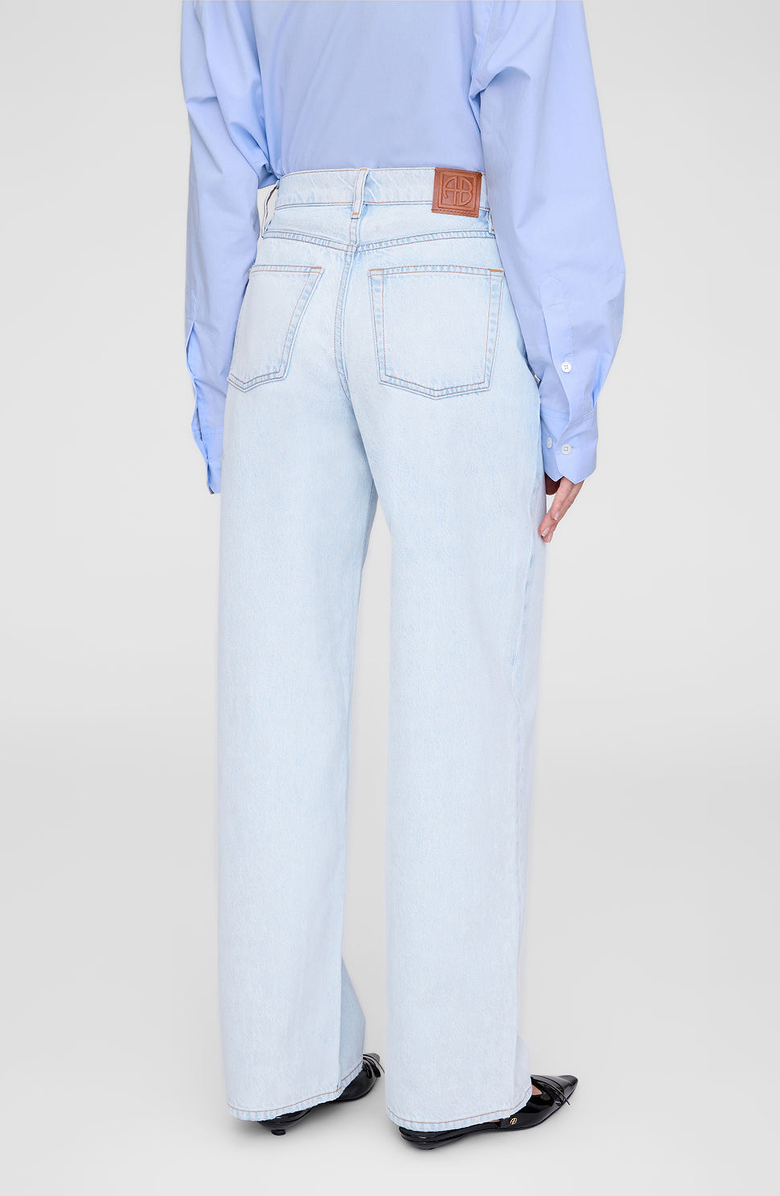 ANINE BING Manon Jean in Ultra Bleached Blue at Nordstrom - 2