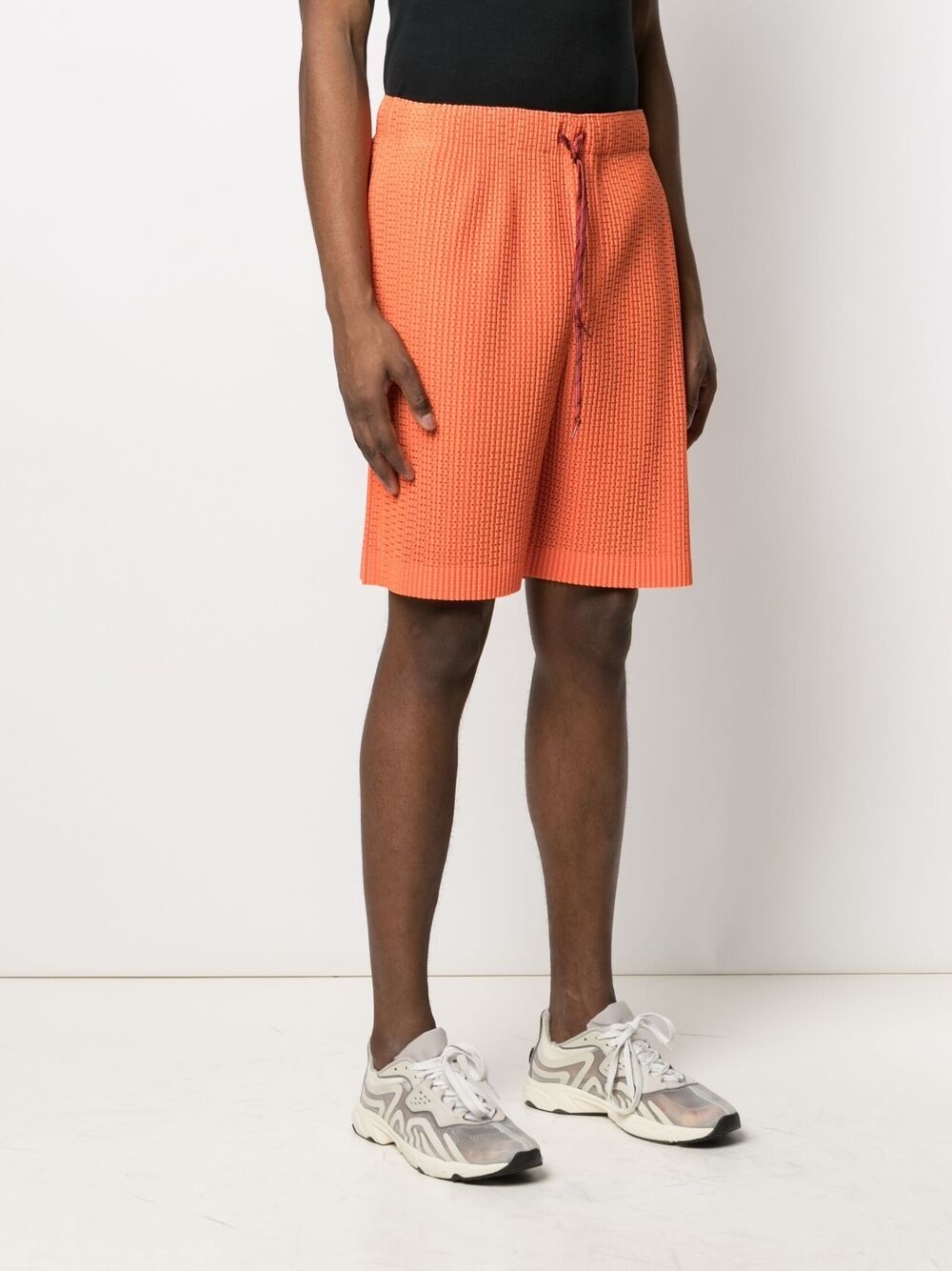 drawstring track shorts - 3