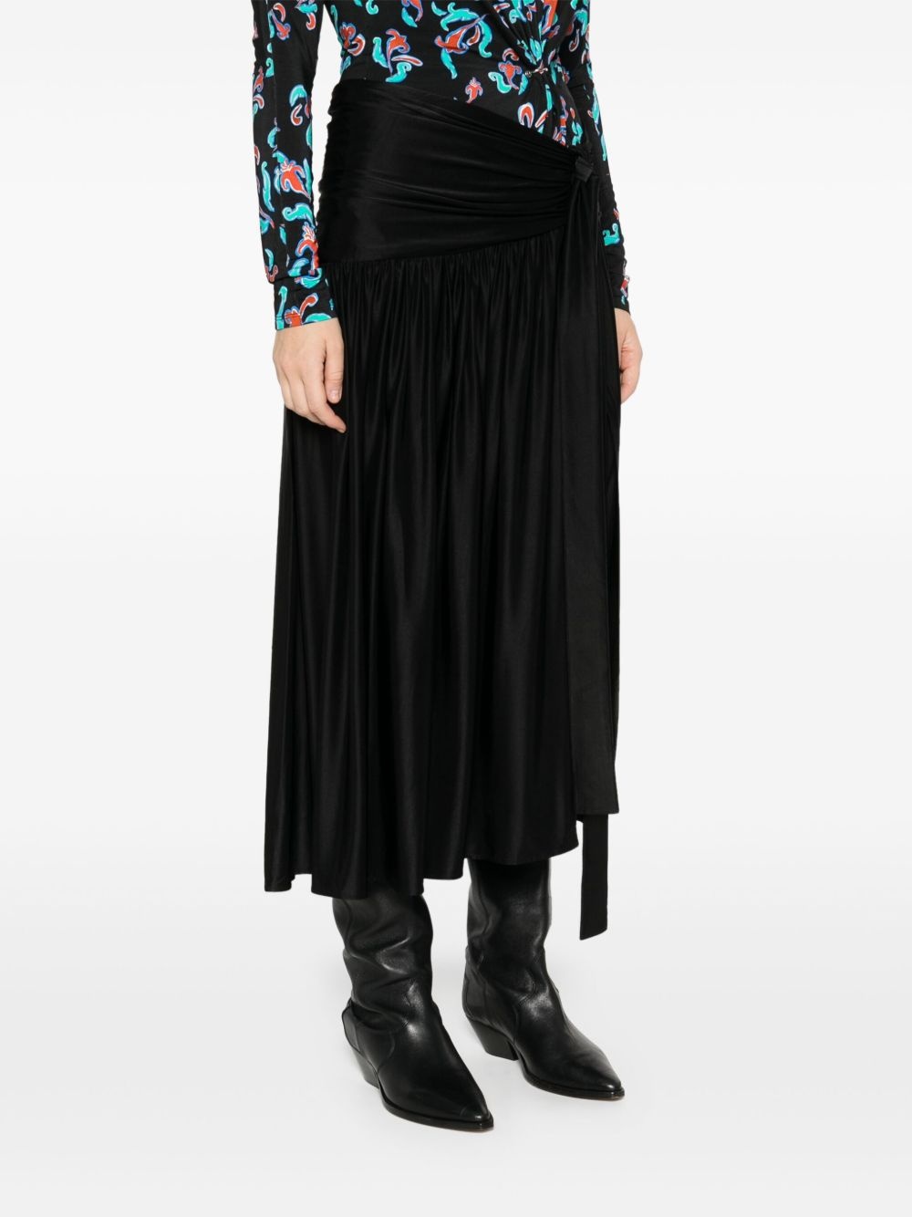 bow-detail skirt - 3