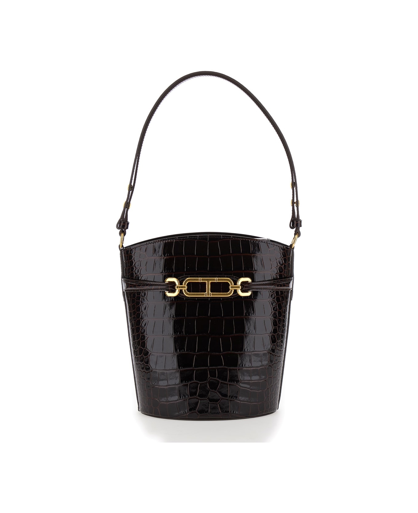 Shiny Stamped Croc Medium Bucket - 1