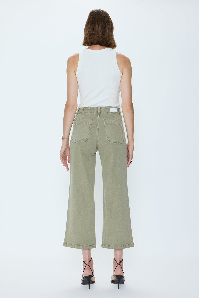 ZOOEY PATCH POCKET UTILITY PANT - SLATE GREEN 4