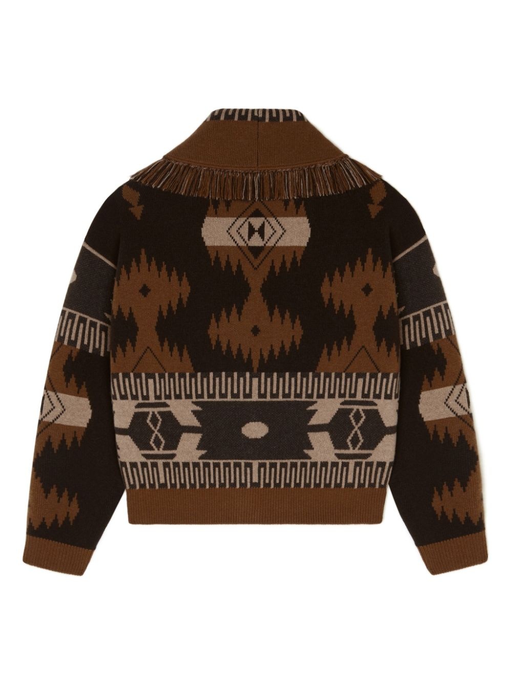patterned-jacquard cardigan - 7
