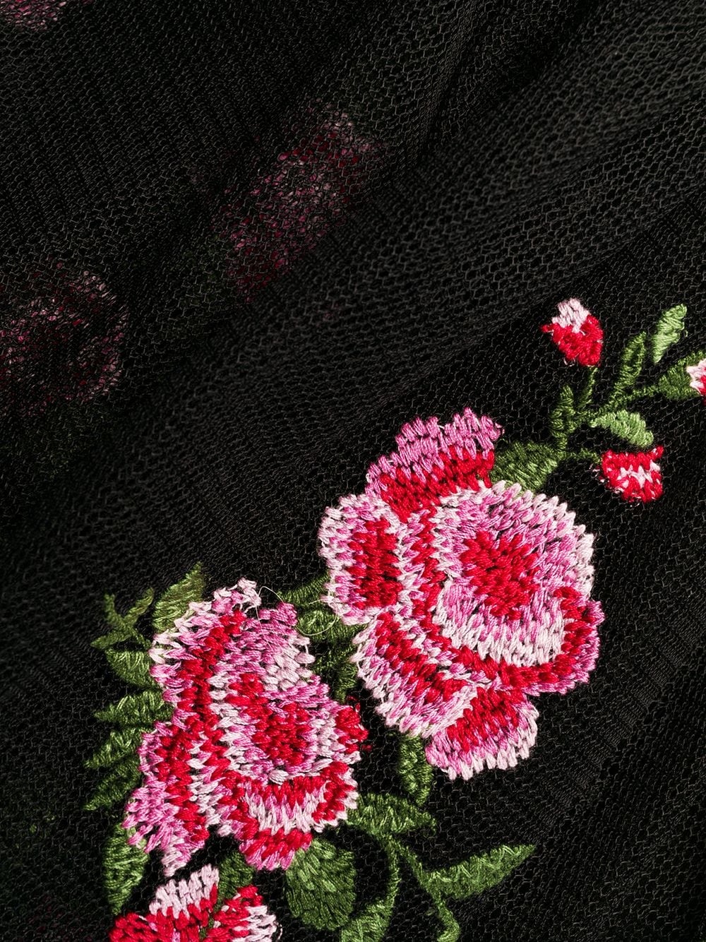 rose-embroidered dress - 8